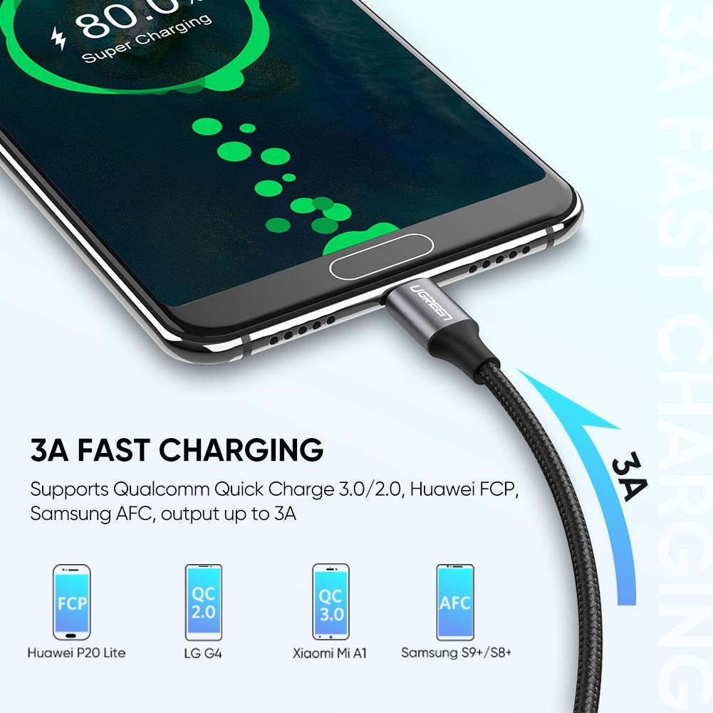 UGREEN 60408 USB A to C Quick Charging Cable