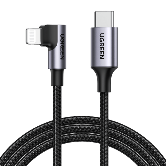 UGREEN 60763 90 Degree USB-C to iPhone 8-pin Cable 1M