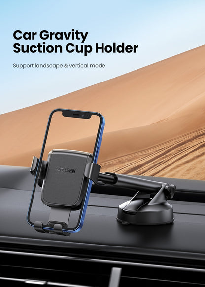 UGREEN 60990 Gravity Phone Holder with Suction Cup (Black)