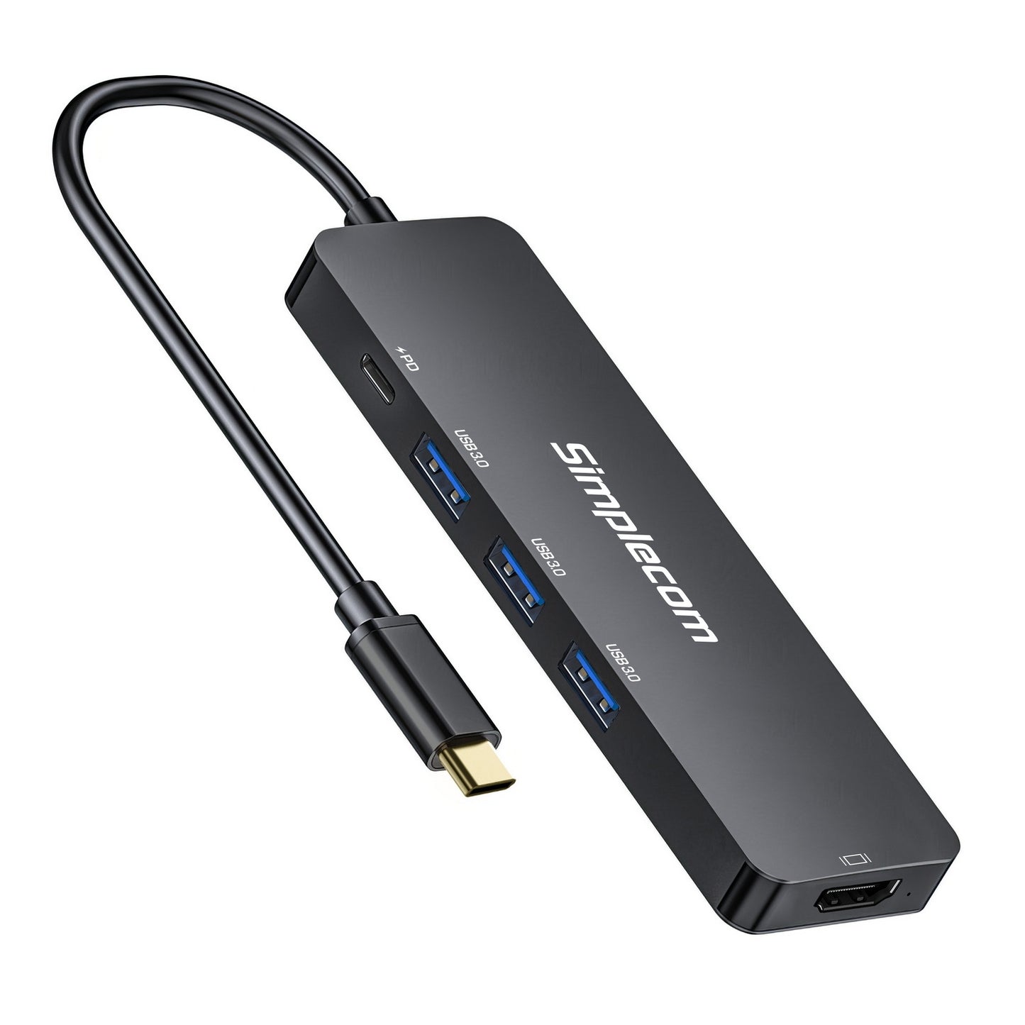 Simplecom CH545 USB-C 5-in-1 Multiport Adapter Docking Station with 3-Port USB 3.0 Hub PD HDMI