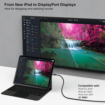BENFEI 207GY-6F USB-C to DP 1.8M 8K@60Hz Thunderbolt 3