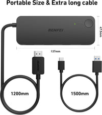 BENFEI 365BK HDMI Switch 4 in 1 Out 4K@60Hz, 2K@144Hz, HDCP 2.3 (with Adaptive Equalization Support 30ft HDMI Transmit)