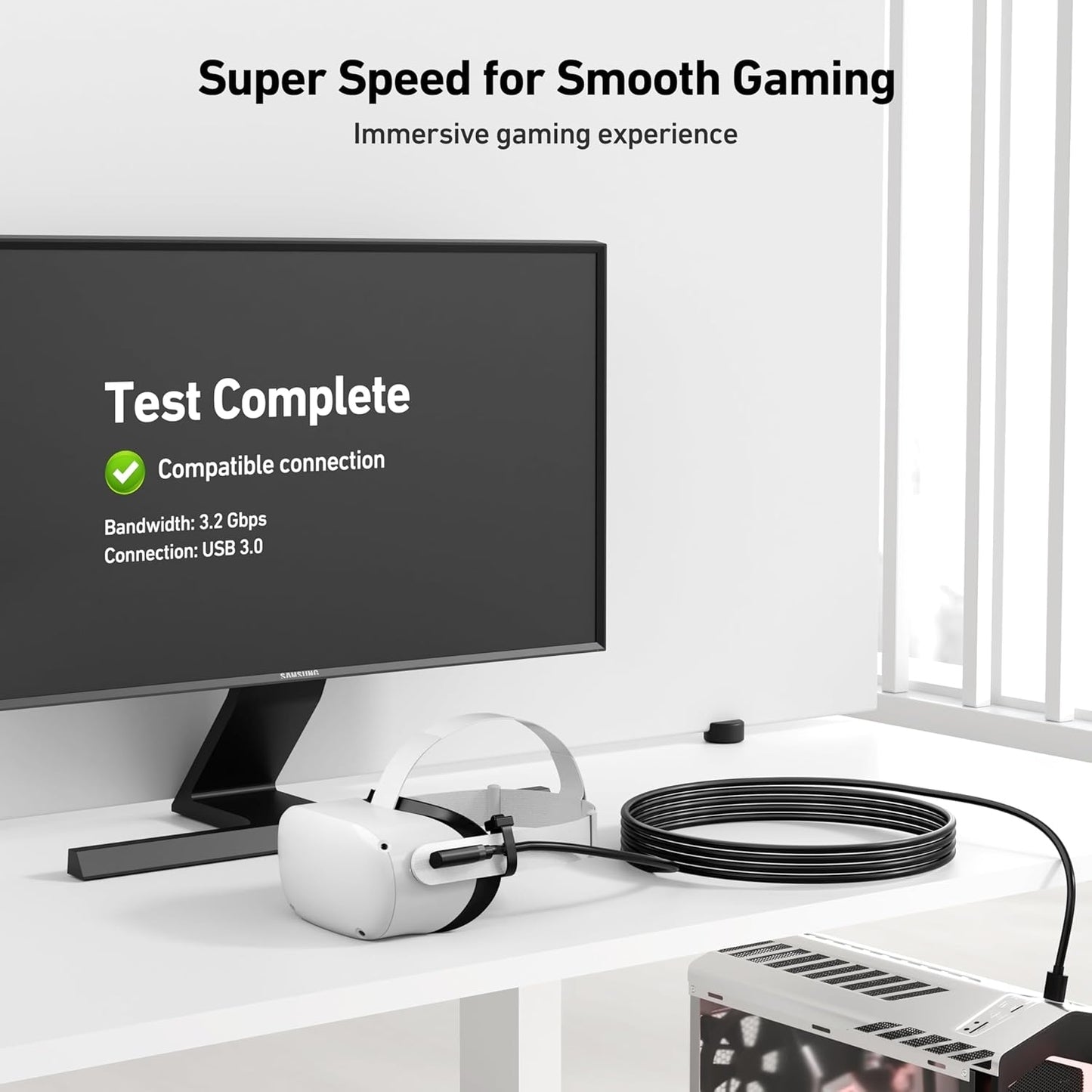 BENFEI 375BK-5M Link Cable 16 FT USB 3.0 to USB C Cable for VR Headset 5M