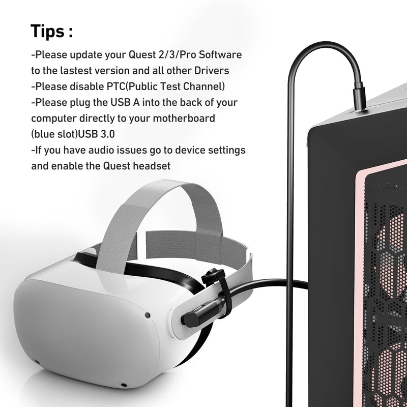 BENFEI 375BK-5M Link Cable 16 FT USB 3.0 to USB C Cable for VR Headset 5M