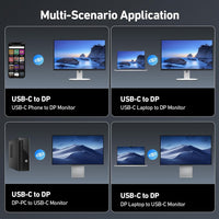 BENFEI 412GY Bidirectional USB-C to DisplayPort V1.4 (Support Thunderbolt 4, 8K@60Hz ) Cable 1.8M