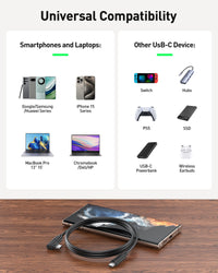 BENFEI 428BK-1M USB C to Right Angle USB C Cable , 90-dgree Angled USB 2.0 Type C Charger Cable, 3A Fast Charging & 480Mbps Data Sync, Durable PVC