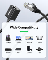 BENFEI 435BK-2M RJ45 Extension Male/Female Patch cords Cat6 1000Mbps 2M