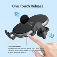 C366: Automatic Clamping Wireless Car Charger,with backlight