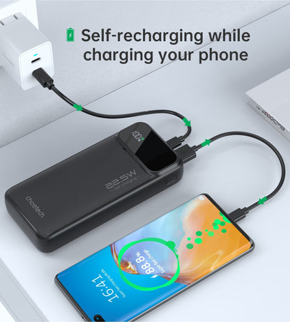 CHOETECH B729 20000mAh Power Bank PD22.5W with Digital Display