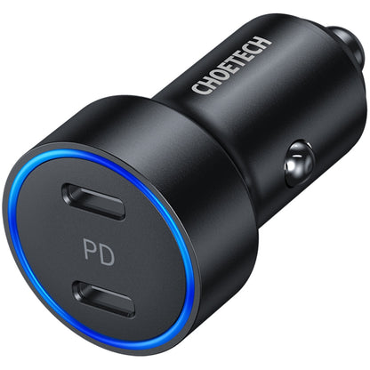 CHOETECH C0054 2-Port 40W USB-C Car Charger Adapter