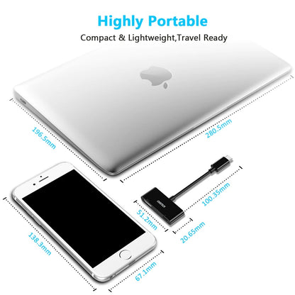 CHOETECH HUB-M03 USB-C To HDMI Adapter(4K@60hz) with 60W PD Charging Port