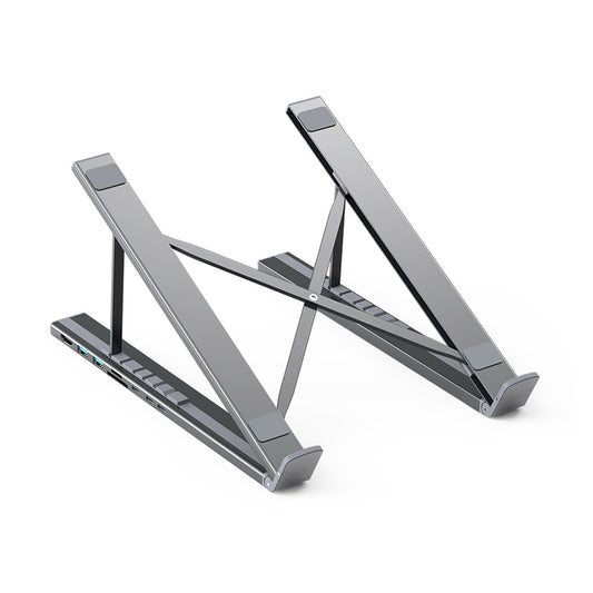 CHOETECH HUB-M48 7-in-1 Hub + Foldable Laptop stand USB-C to HDMI 4K/USB-A/TF&SD/USB-C with PD Charging