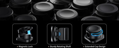 CHOETECH MCC001-BK 6 Pack Professional grade Magnetic Lock Cord Holder Clips Black