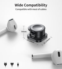 CHOETECH MCC001-WH 6 Pack Professional grade Magnetic Lock Cord Holder Clips White