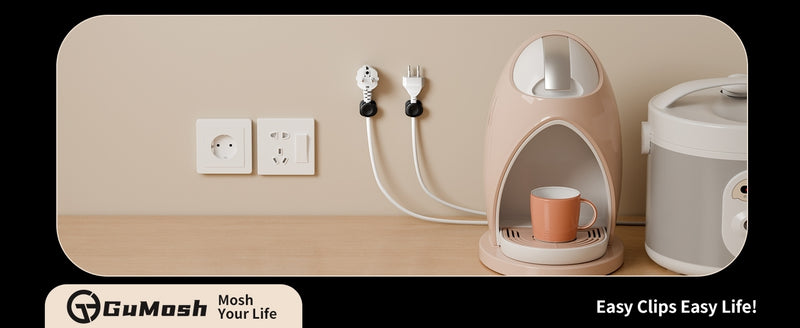 CHOETECH MCC001-WH 6 Pack Professional grade Magnetic Lock Cord Holder Clips White