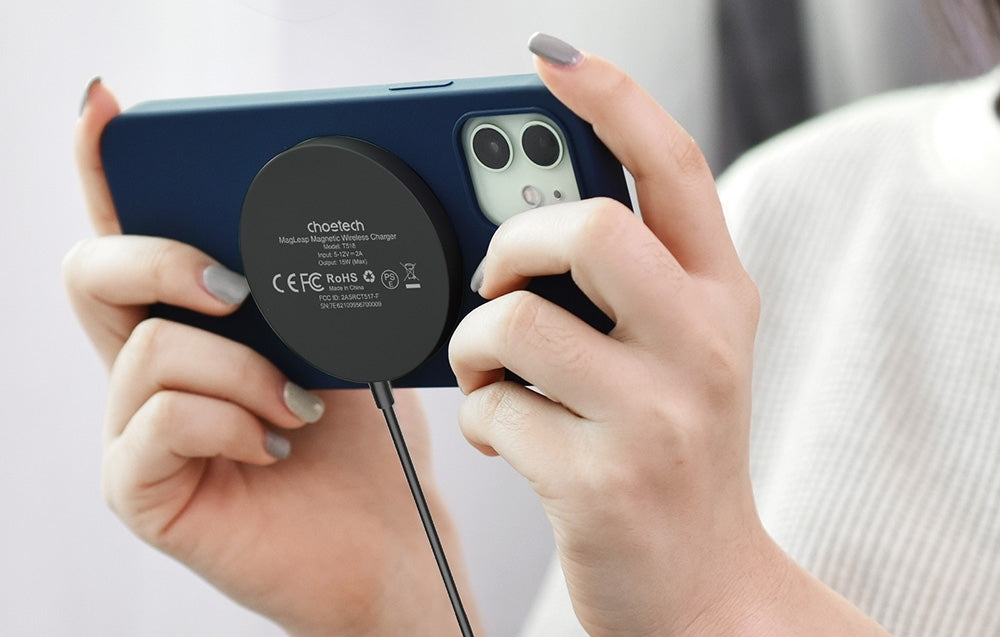 CHOETECH T518-BK15W Removable Fast Wireless Magenetic Charger for iPhone12/13/14/15 & More with 1M Cable