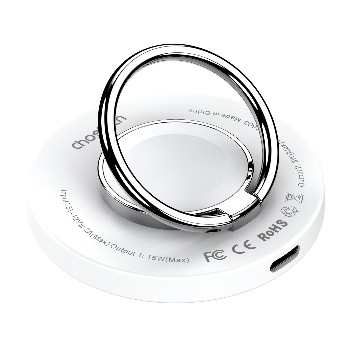 CHOETECH T603-F Ring Holder and Magnetic 15W Wireless Charger for Phone/airPod/iWatch