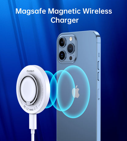 CHOETECH T603-F Ring Holder and Magnetic 15W Wireless Charger for Phone/airPod/iWatch