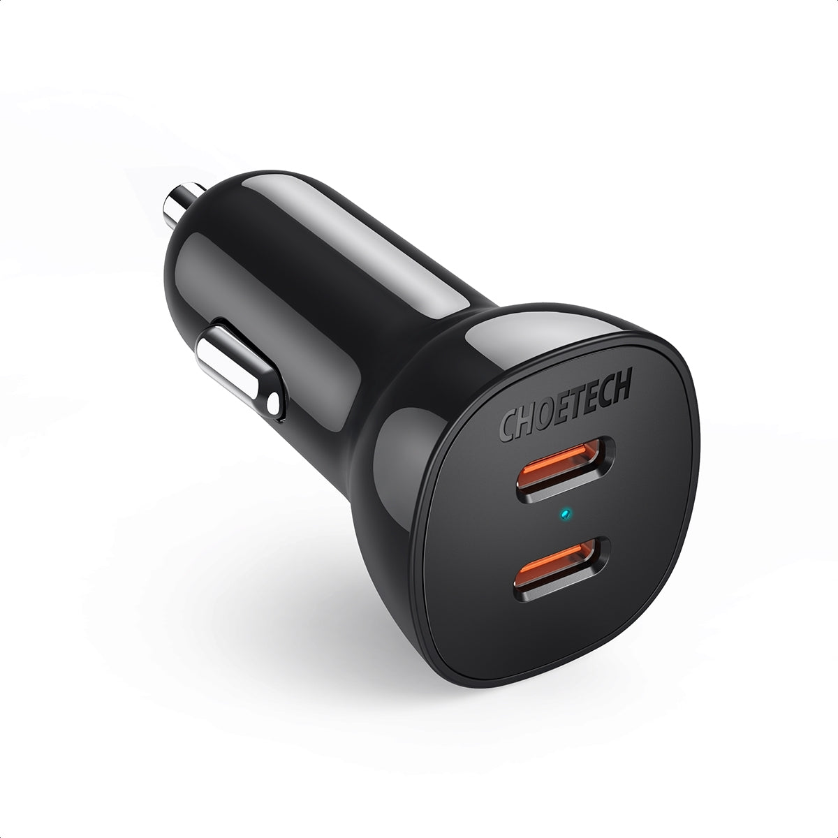 CHOETECH TC0008-BK Dual USB-C 36W Car Charger Adapter Black