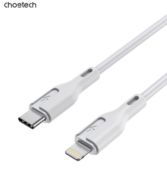 CHOETECH XCL-0002 Silicone USB-C to L Cable 1m White