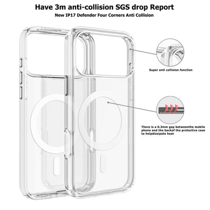 UTIA Ultimake Shockproof Transparent Case Cover With Magnetic Ring for iPhone 17 Pro Max