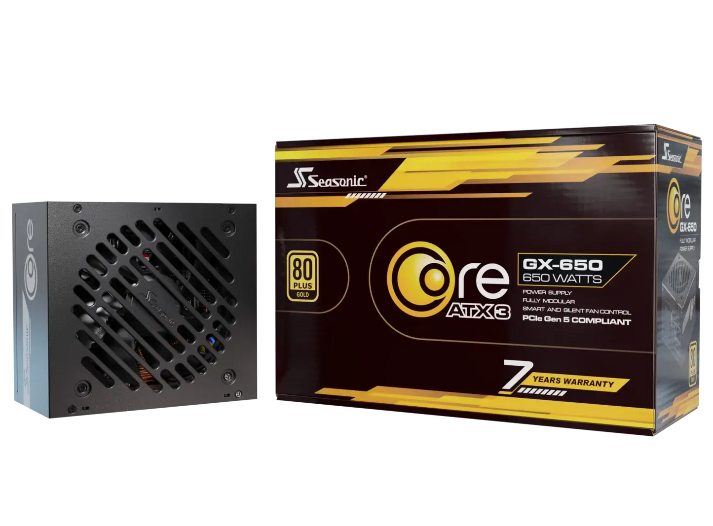 Seasonic Core GX-650 ATX3 80 Plus Gold Full Modular 650W PSU (SRP-CGX651-A5A32SF)