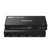 Simplecom CM324v2 4-Port HDMI 2.1 Switch with Remote 4 IN 1 OUT Splitter HDCP 2.3 8K@60Hz