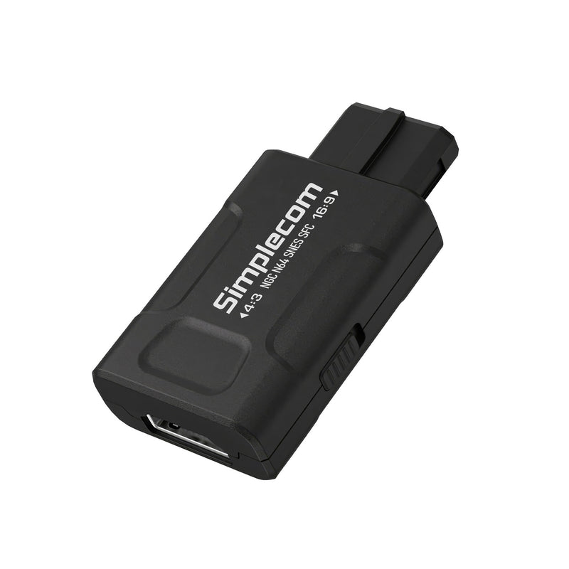 Simplecom CM461v2 HDMI Adapter Composite AV and S-Video to HDMI Converter for Nintendo NGC N64 SNES SFC