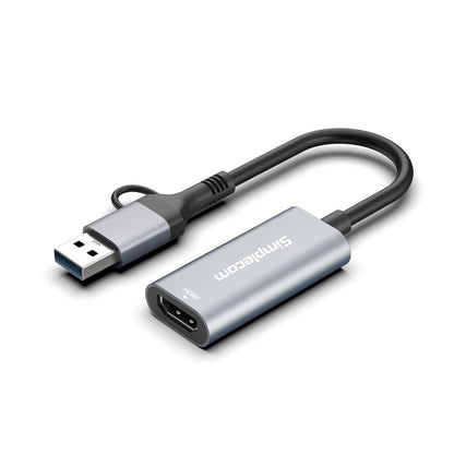 Simplecom DA306C USB 3.0 and USB-C to HDMI Video Card Adapter Full HD 1080p