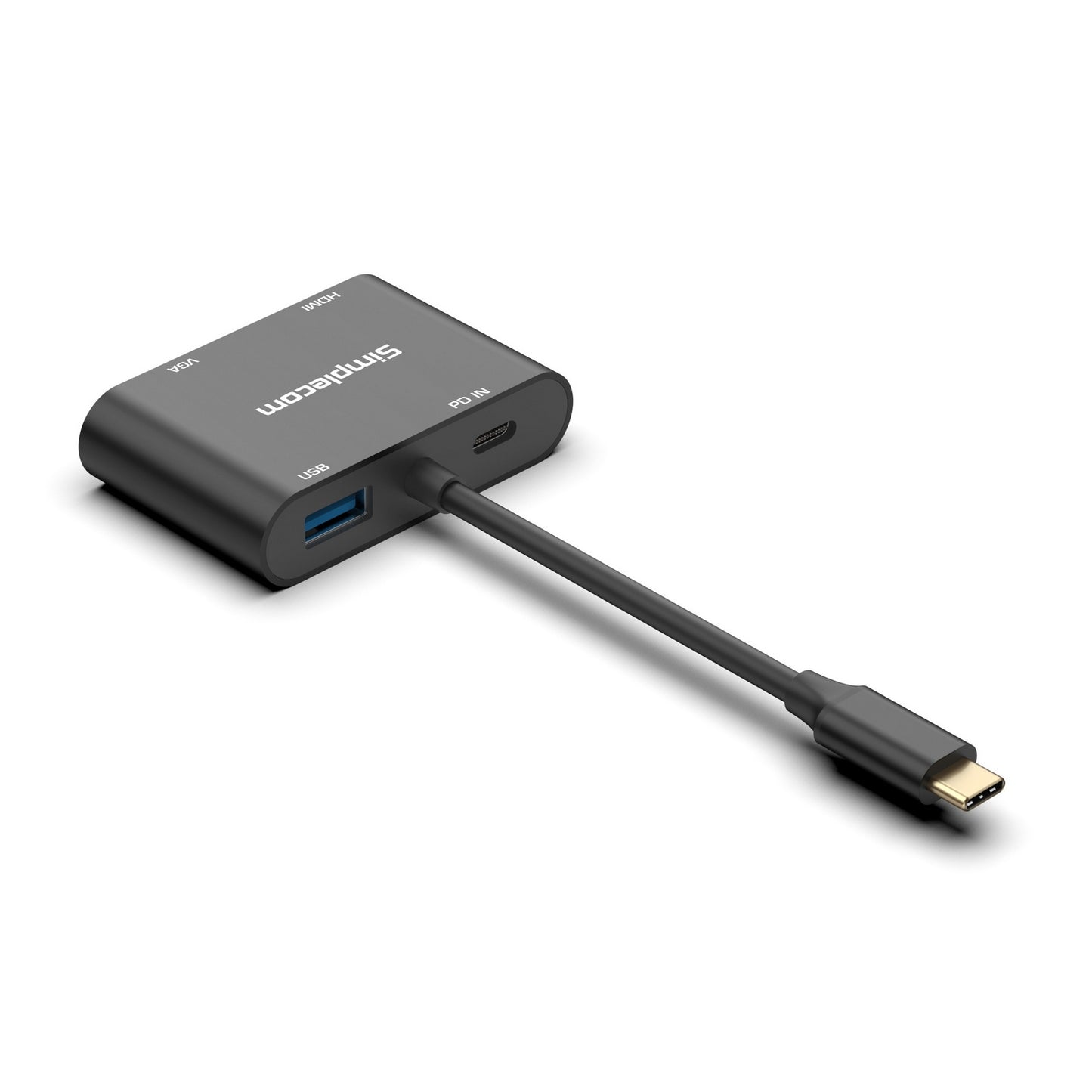 Simplecom DA440 4-in-1 USB-C Multiport Adapter with Power Delivery USB 3.0 VGA HDMI