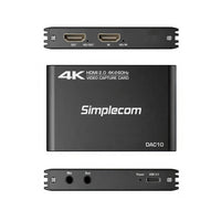 Simplecom DAC10 HDMI 2.0 to USB 4K@60hz Video Capture Card Stream and Record in 4K 60FPS