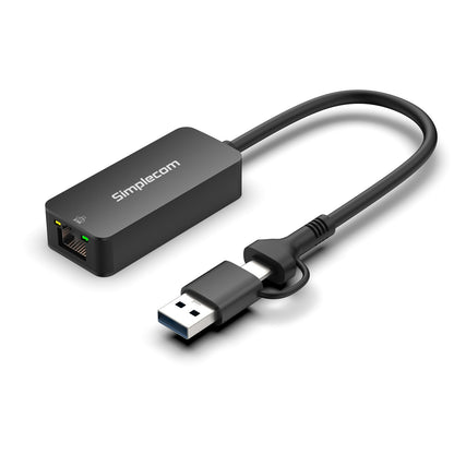 Simplecom NU405C SuperSpeed USB-C and USB-A to 2.5G Ethernet Network Adapter 2.5Gbps LAN