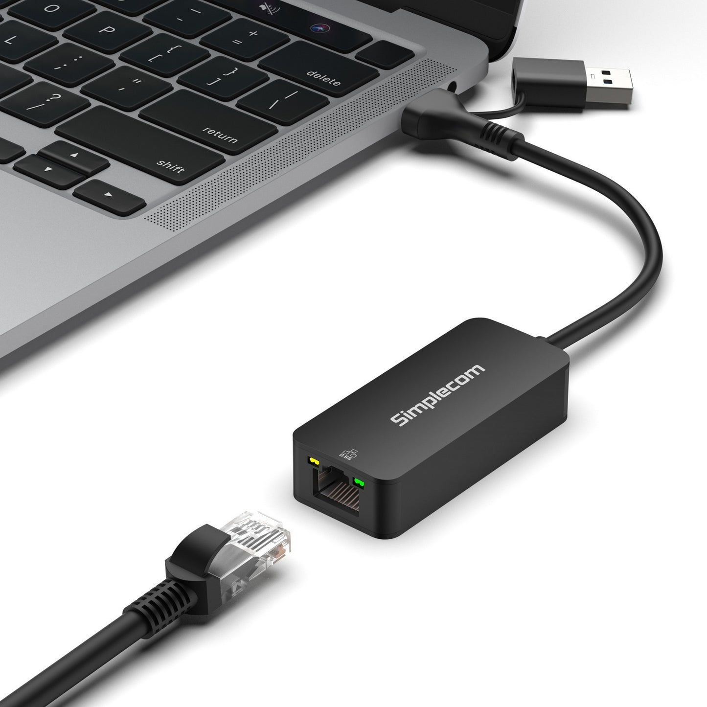 Simplecom NU405C SuperSpeed USB-C and USB-A to 2.5G Ethernet Network Adapter 2.5Gbps LAN