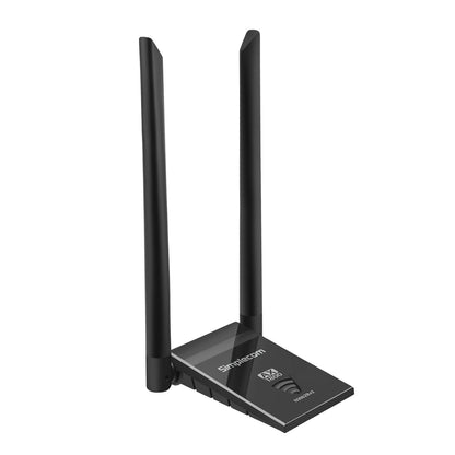 Simplecom NW628v2 AX1800 Dual Band WiFi 6 USB Adapter with 2x 5dBi High Gain Antennas
