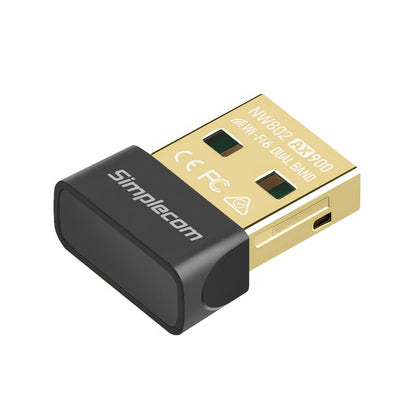 Simplecom NW802 AX900 Dual Band Wi-Fi 6 USB Wireless Nano Adapter