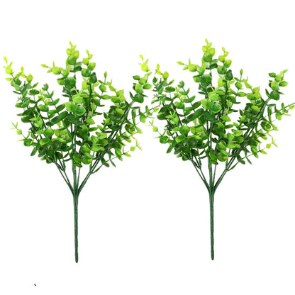 2 Pack Fake Plants Faux Artificial Eucalyptus Plants Home Garden Window Office Wedding Decoration