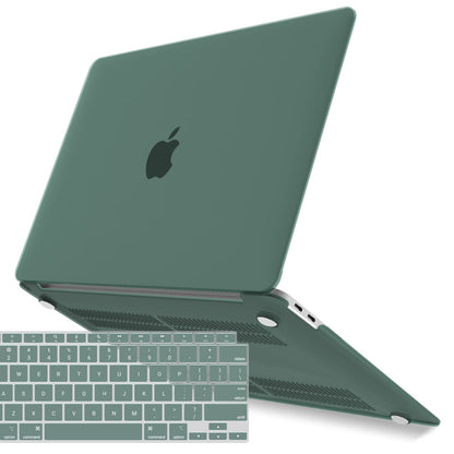 Suitable for  MacBook Air 13 Inch Case 2022 2021 2020 2019 2018, A1932, A2179, A2337 Shell Case Keyboard Cover Dark Green