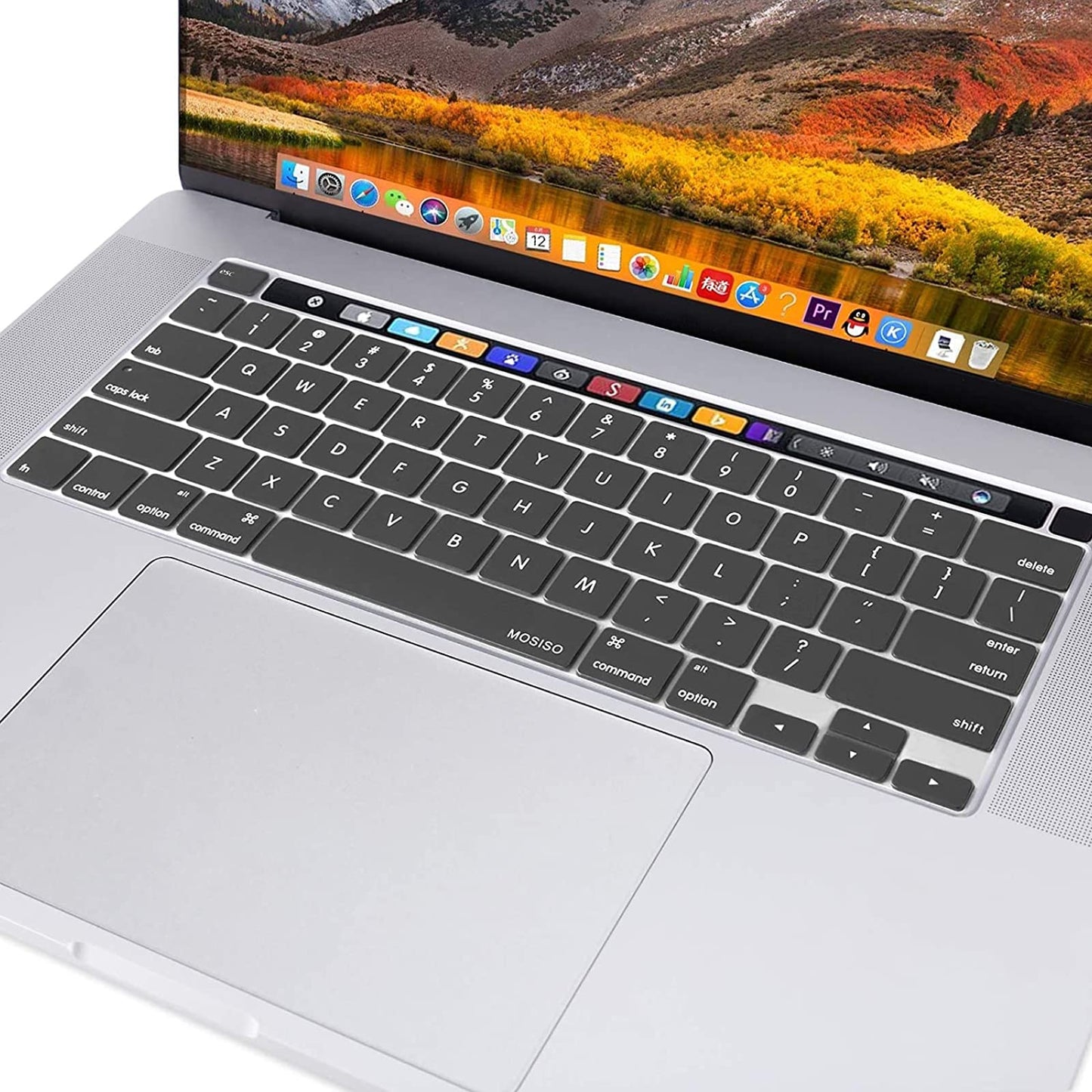 Keyboard Cover Skin For MacBook Pro 13 Pro 16 A2338 A2289 A2251 A2141 M1 M2 2020 to 2023 Grey