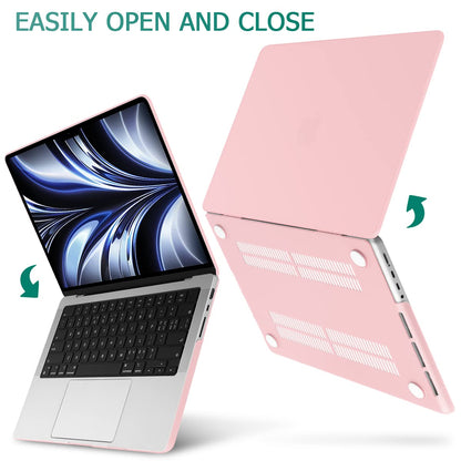 Suitable for MacBook Pro 14 Max Inch Case 2023 2022 2021 M2 A2779 M1 A2442 Hardshell Case Keyboard Cover Sold Pink