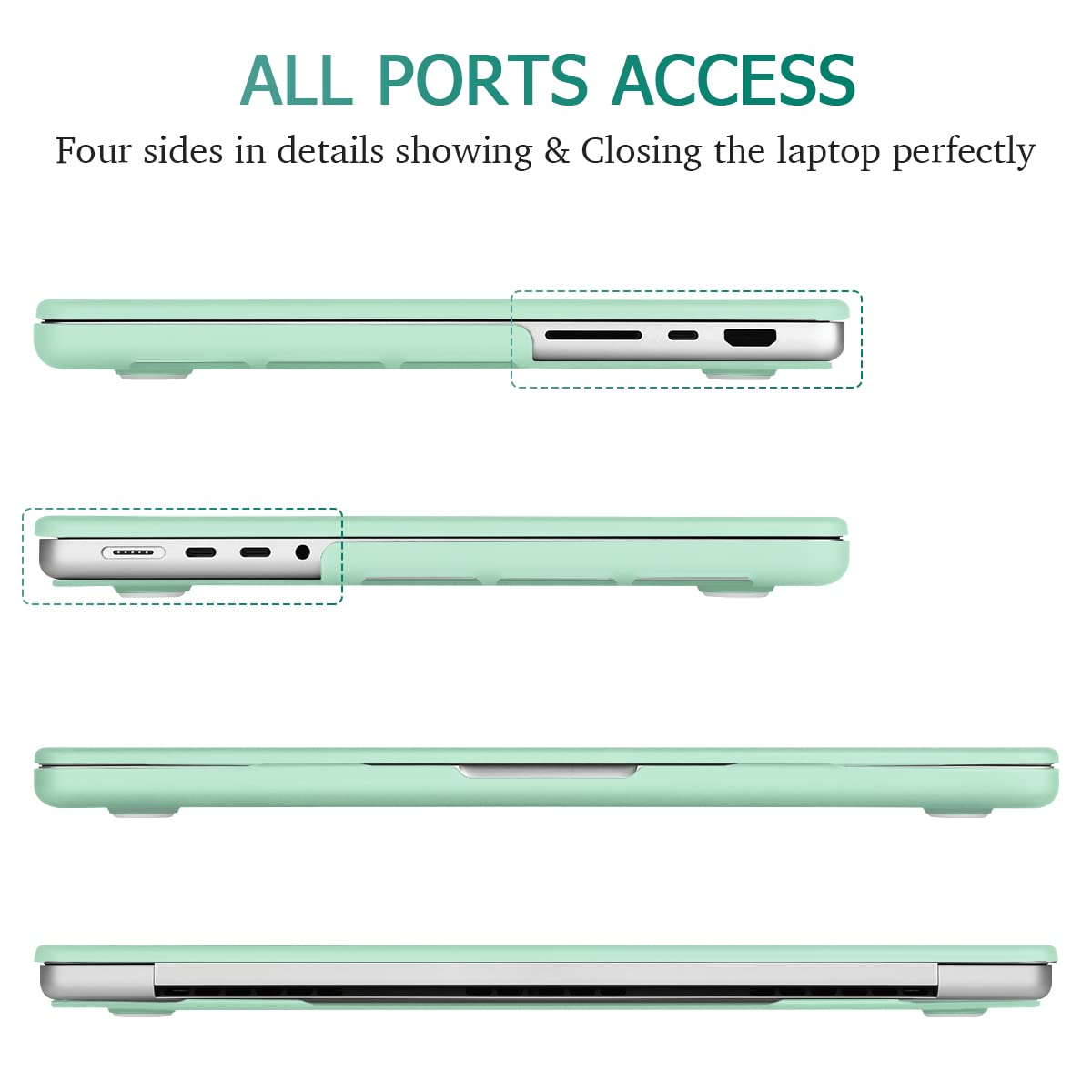 Suitable for  MacBook Pro 14 Max Inch Case 2023 2022 2021 M2 A2779 M1 A2442 Hardshell Case Keyboard Cover Green