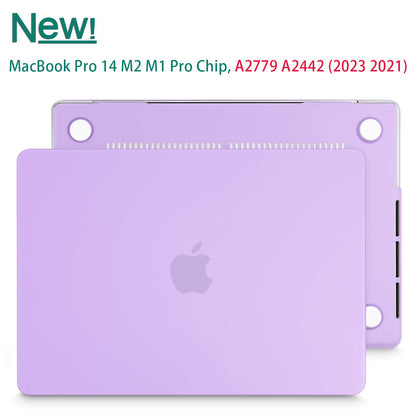 Suitable for  MacBook Pro 14 Max Inch Case 2023 2022 2021 M2 A2779 M1 A2442 Hardshell Case Keyboard Cover Purple