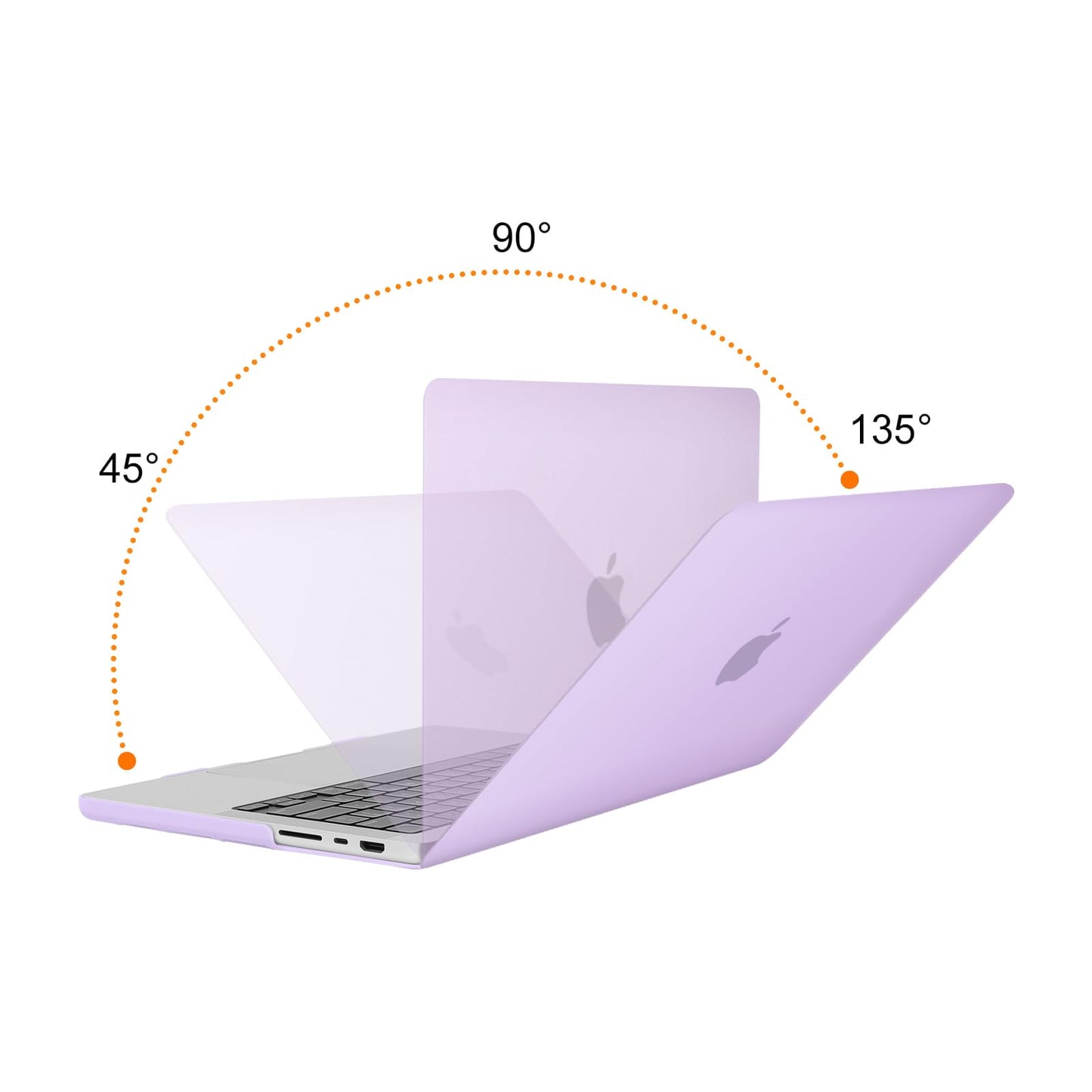 Suitable for  MacBook Pro 14 Max Inch Case 2023 2022 2021 M2 A2779 M1 A2442 Hardshell Case Keyboard Cover Purple