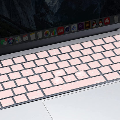 Keyboard Cover Skin For MacBook Air Pro 13 13.6 14 15.3 16 A2442 A2779 A2485 A2780 A2681 A2941 M1 M2 2021 to 2023 Pink