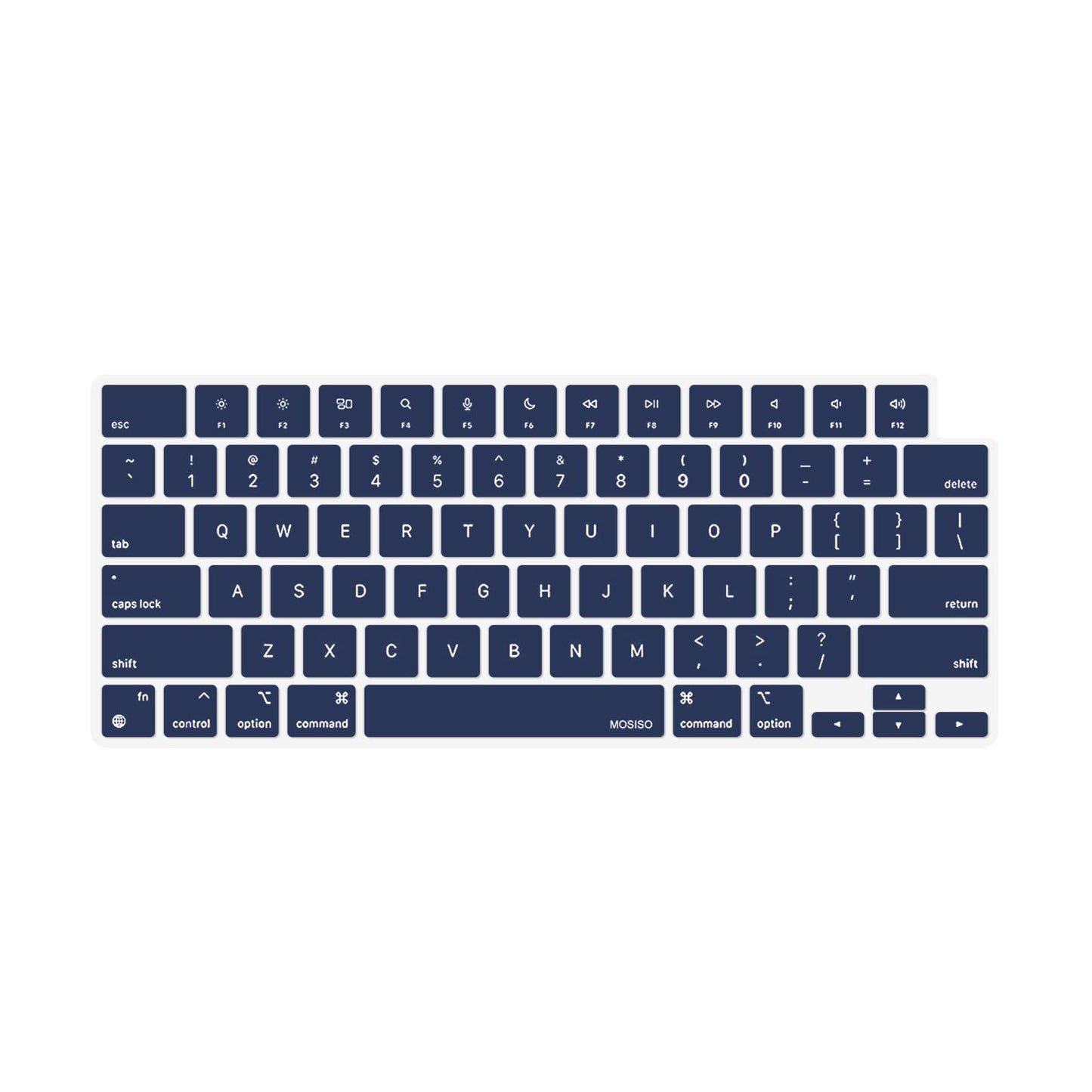 Keyboard Cover Skin For MacBook Air Pro 13 13.6 14 15.3 16 A2442 A2779 A2485 A2780 A2681 A2941 M1 M2 2021 to 2023 Navy Blue
