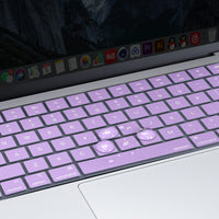 Keyboard Cover Skin For MacBook Air Pro 13 13.6 14 15.3 16 A2442 A2779 A2485 A2780 A2681 A2941 M1 M2 2021 to 2023 purple
