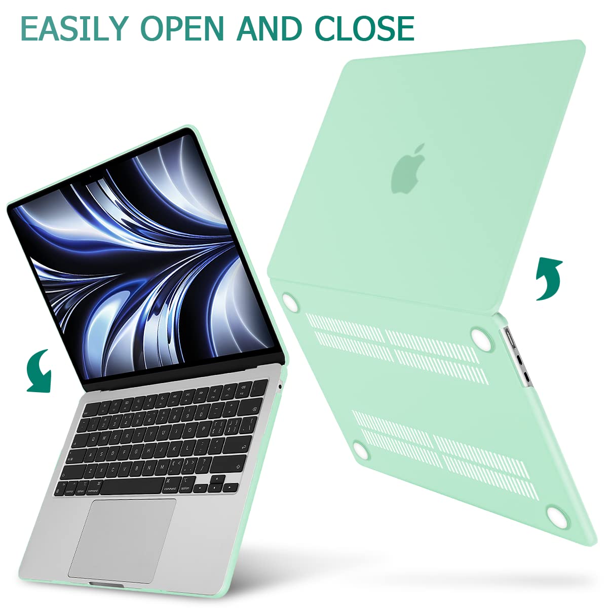 Suitable for  2023 2022 MacBook Air 13 inch case M2 Model A2681 Hard Shell Case Keyboard Cover Green