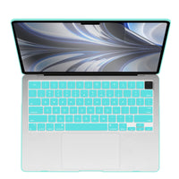 Suitable for  2023 2022 MacBook Air 13 inch case M2 Model A2681 Hard Shell Case Keyboard Cover Turquoise