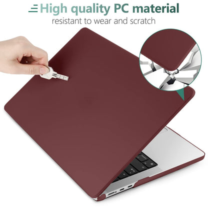 Suitable for  2023 2022 MacBook Air 13 inch case M2 Model A2681 Hard Shell Case Keyboard Cover Wine Red