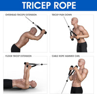 Tricep Rope Fitness Gym Pulley Pull Down Rope Cable Machine Attachment Pull down Rope