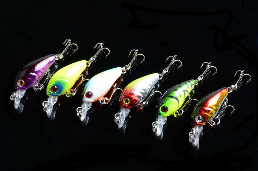 6x 4.5cm Popper Crank Bait Fishing Lure Lures Surface Tackle Saltwater